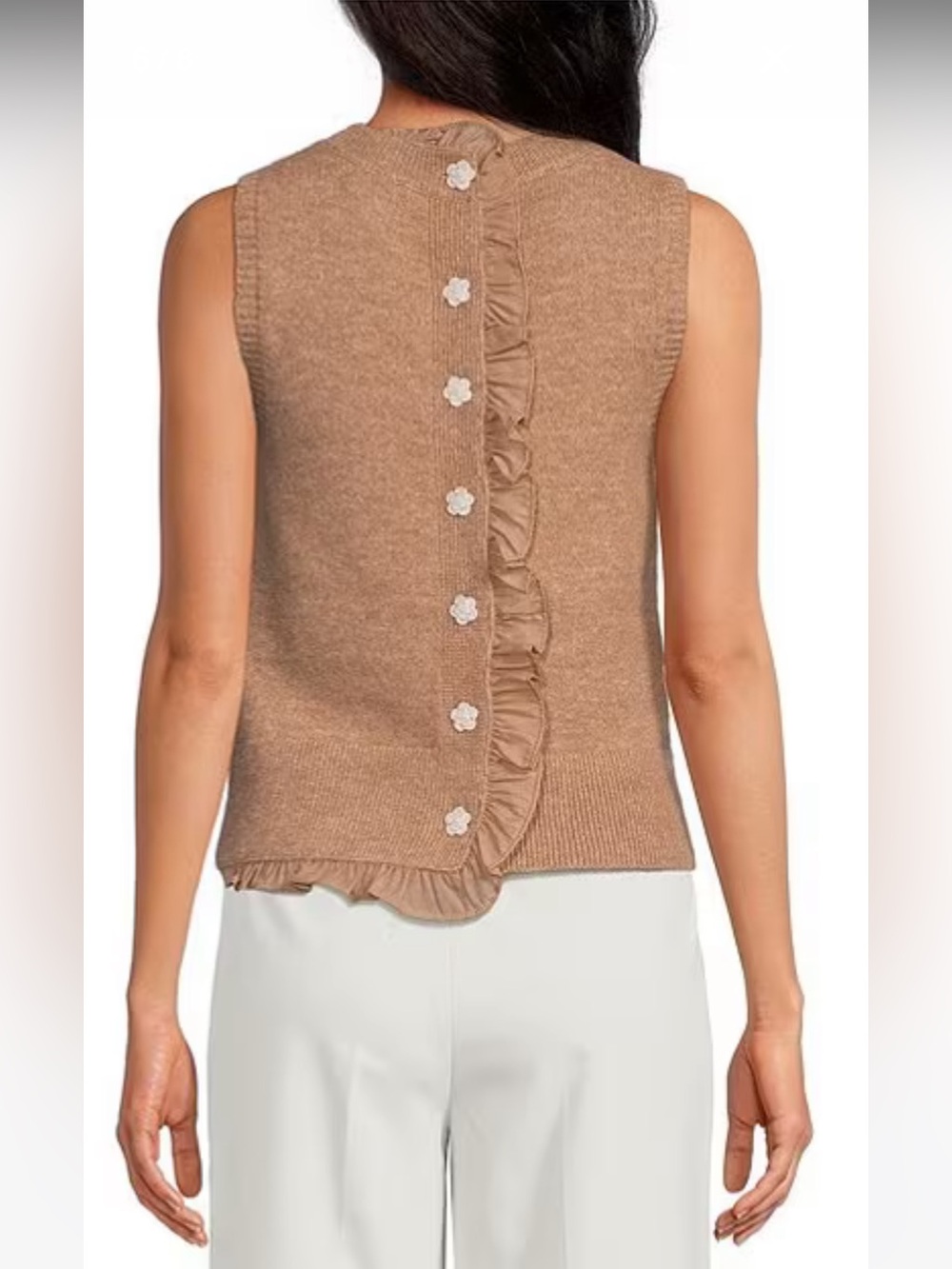 NWT🌷Astr Pernille Crewneck Sleeveless Cable Knit Sweater Tank